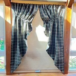 Park Design Gathered Swag Curtain Panels 72 x 63 Inches Farmhouse Country